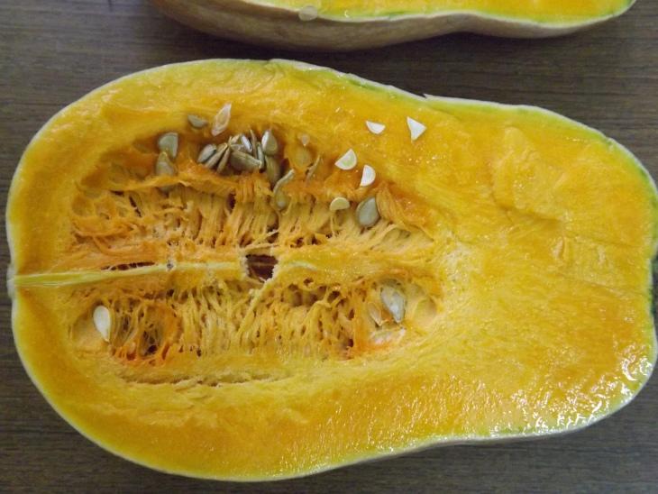 葫蘆形南瓜剖面照片
