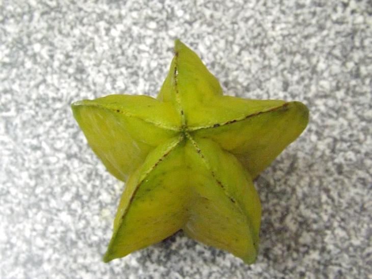 楊桃的五星形外觀